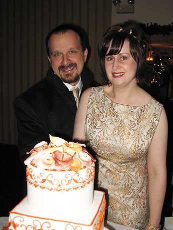 JC and I cutting our cake at the wedding reception in Buffalo