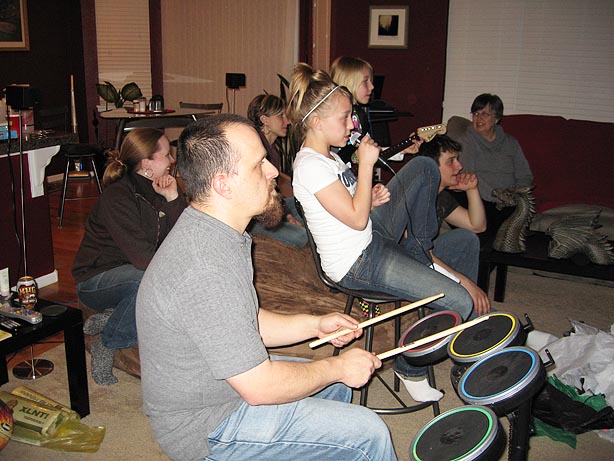 Rockin out to Rock Band