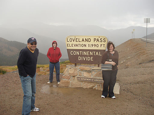 Steph, Juan and Jill at the continental divide