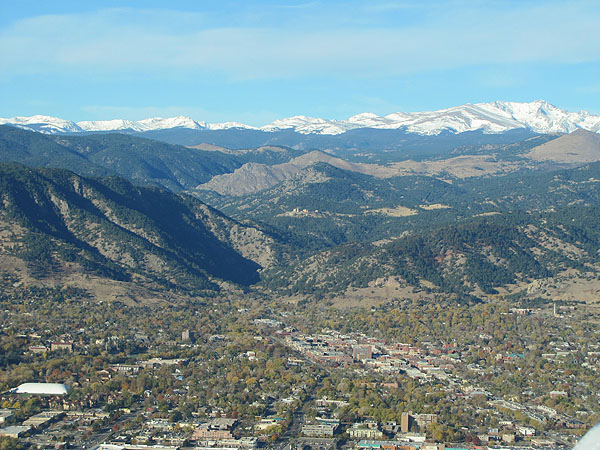 Flying over Boulder