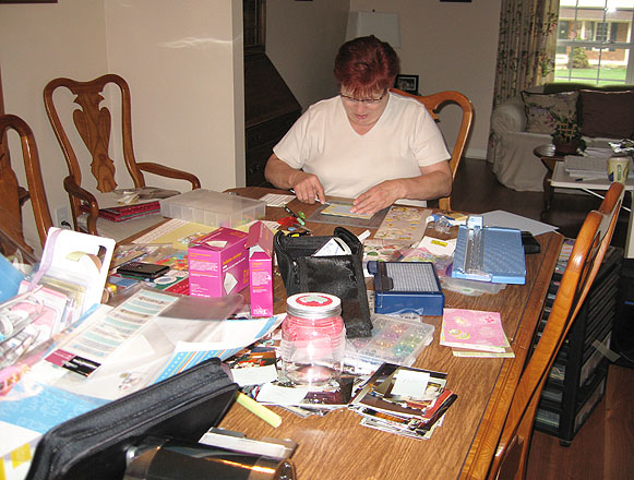 Mom's scrapbooking room